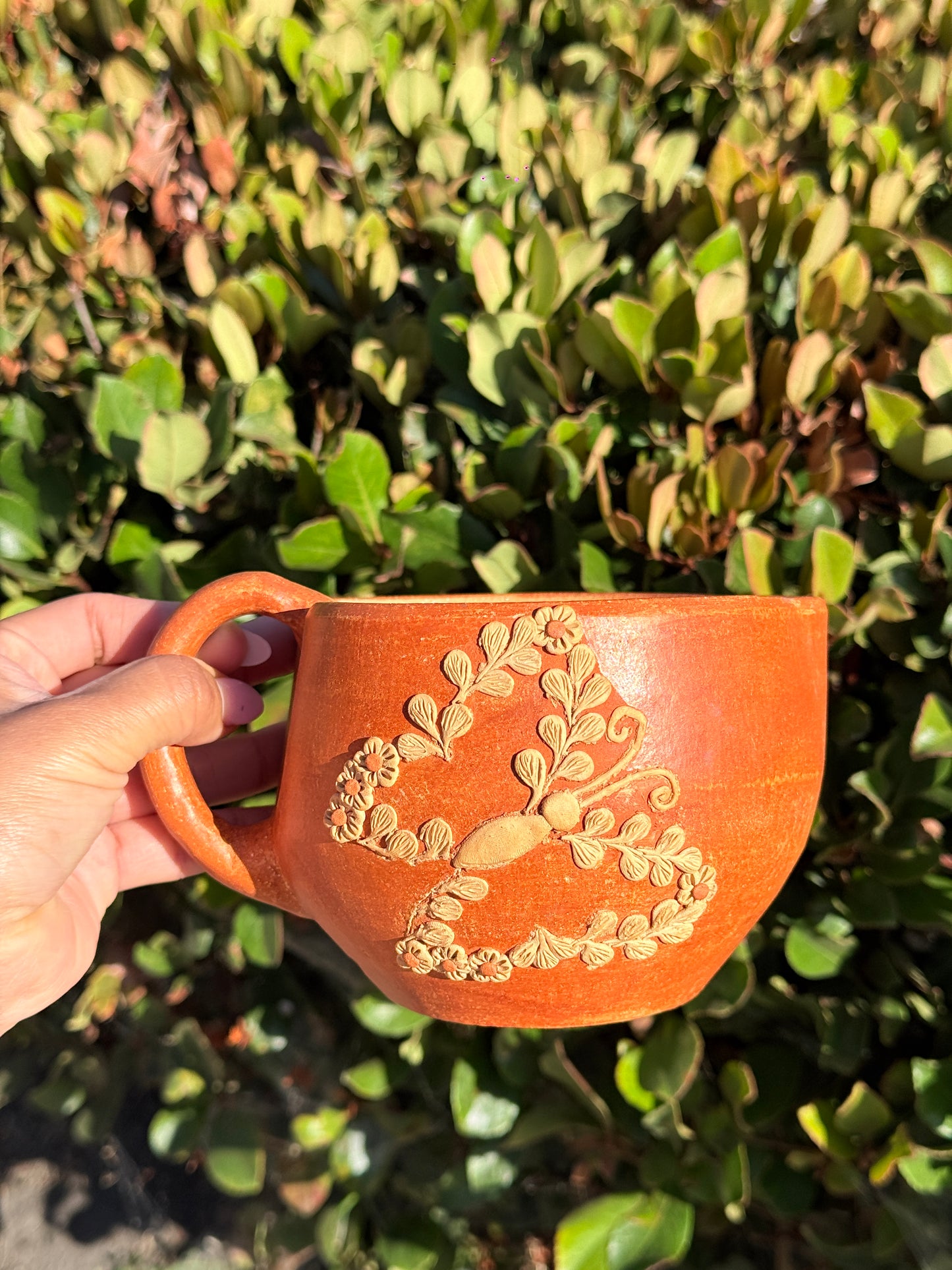 “Melissa” Red Butterfly Mug