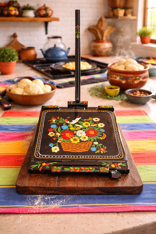 Black Floral New Design Tortilla Press 11.5'' (Shipping Included)