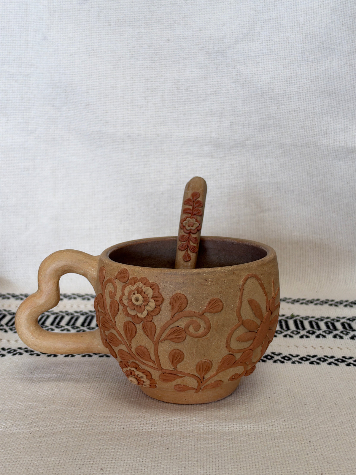 Butterfly Heart Handle Mug