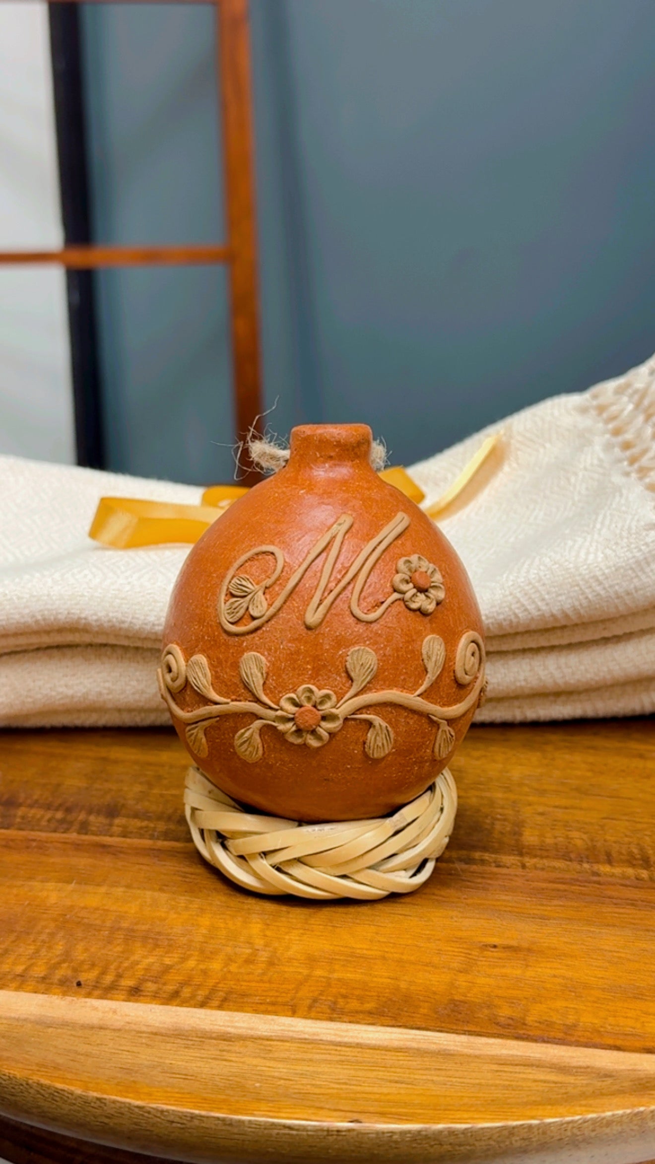 Esfera Corona Navidena/ Christmas Wreath Letter Ornament (A - S)