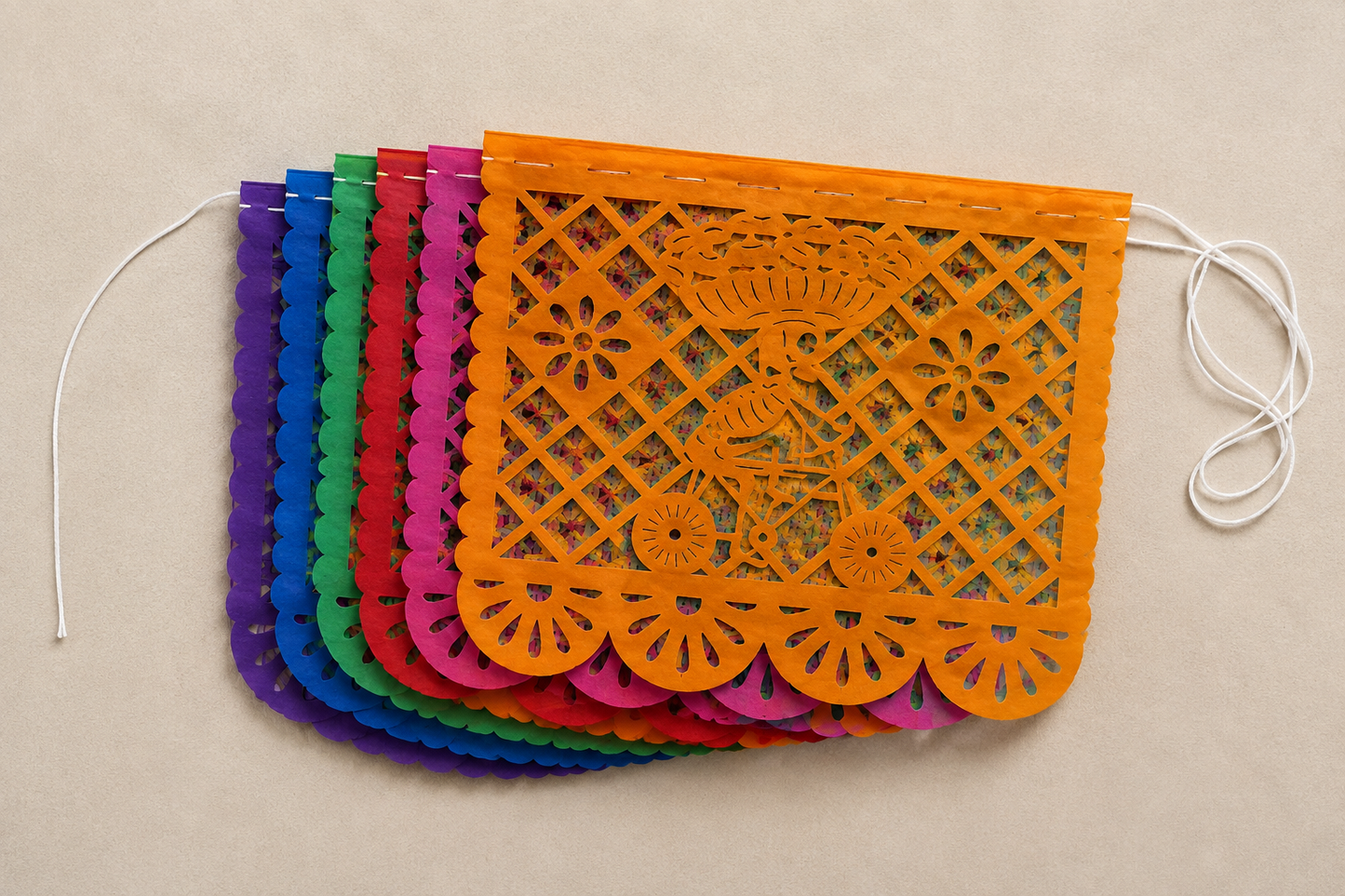 Papel Picado Dia de Muertos Garland