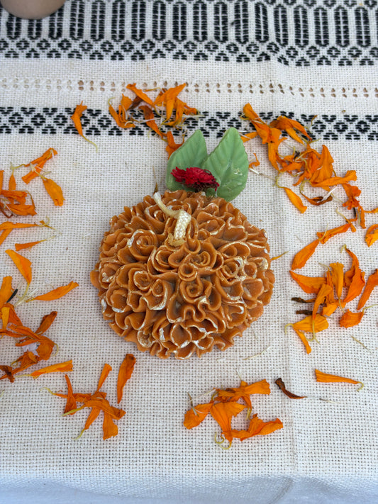 Cempasúchil Flower Candle