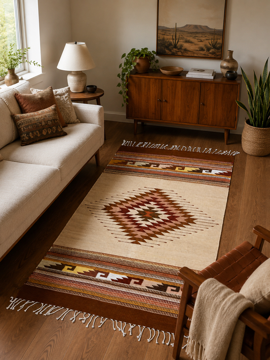 Brown Diamond Rug 5 ft.