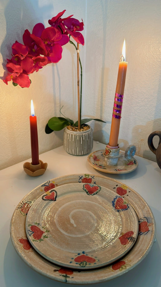 Set of dinner and salad plate