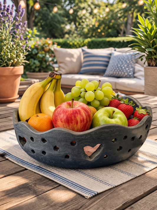 Ahumado Heart shaped Fruit Bowl 9''