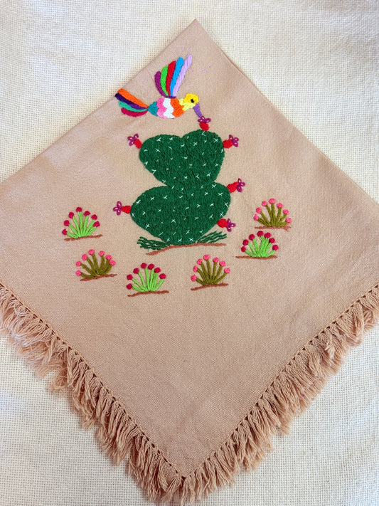 “Cactus” Pink flowers Napkin