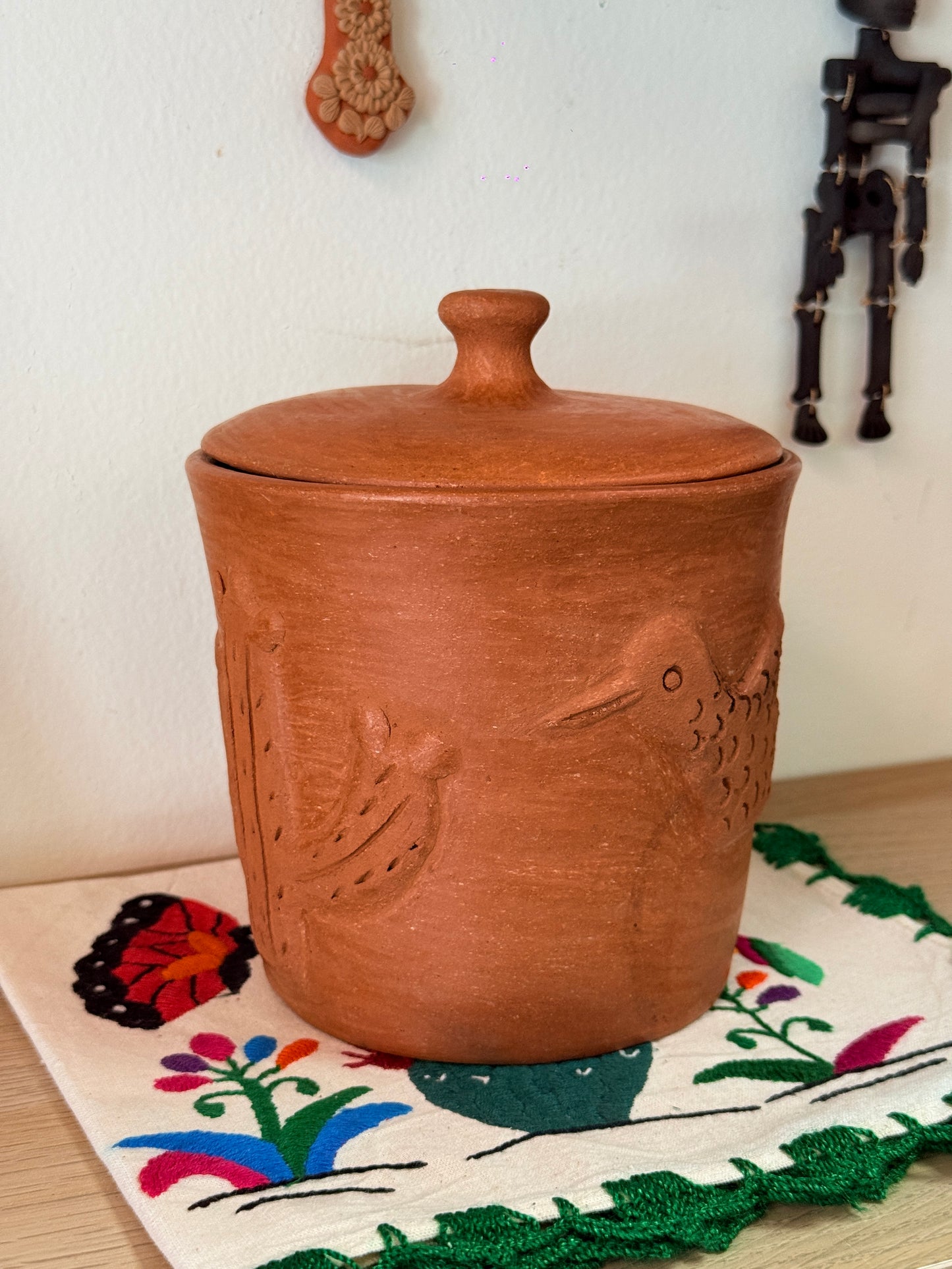 Luna Hummingbird Storage Jar “H”