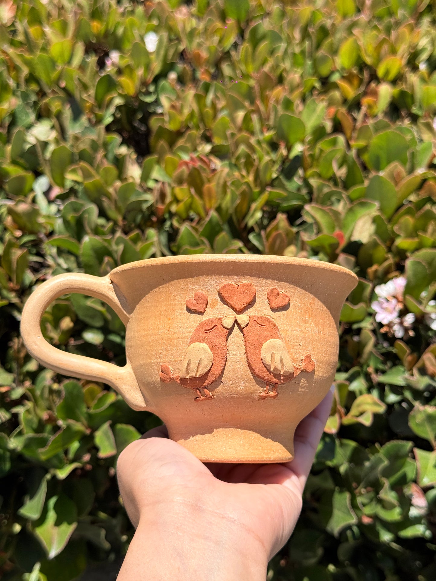 "Lovebird" teacup style coffee mug