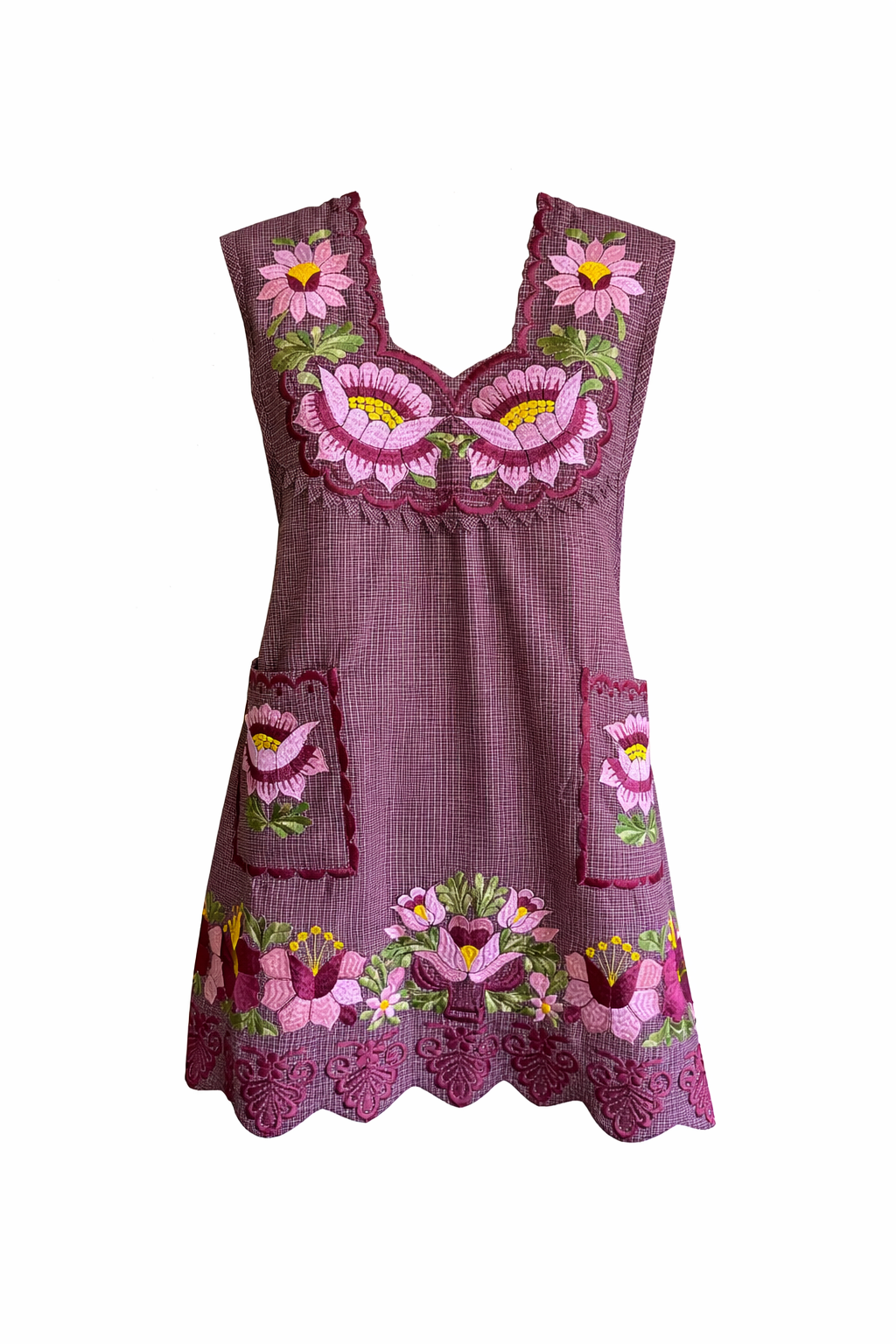 Mandil Bordada Con Flor L