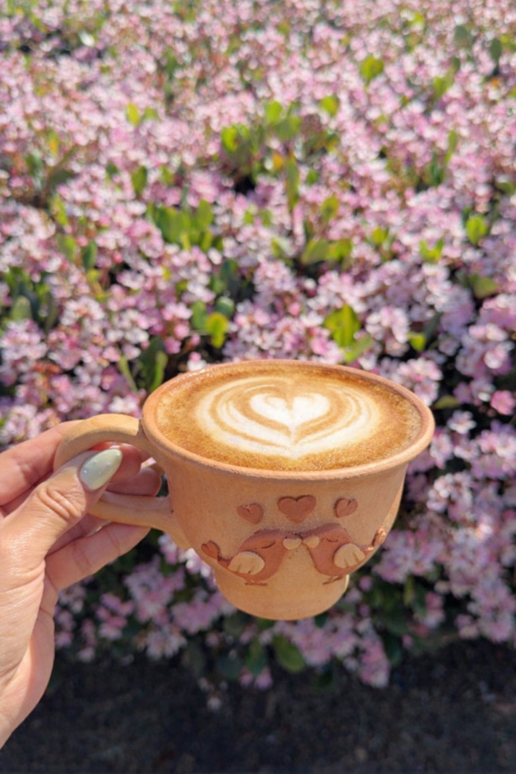 "Lovebird" teacup coffee mug