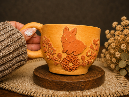 Bunny mug red design