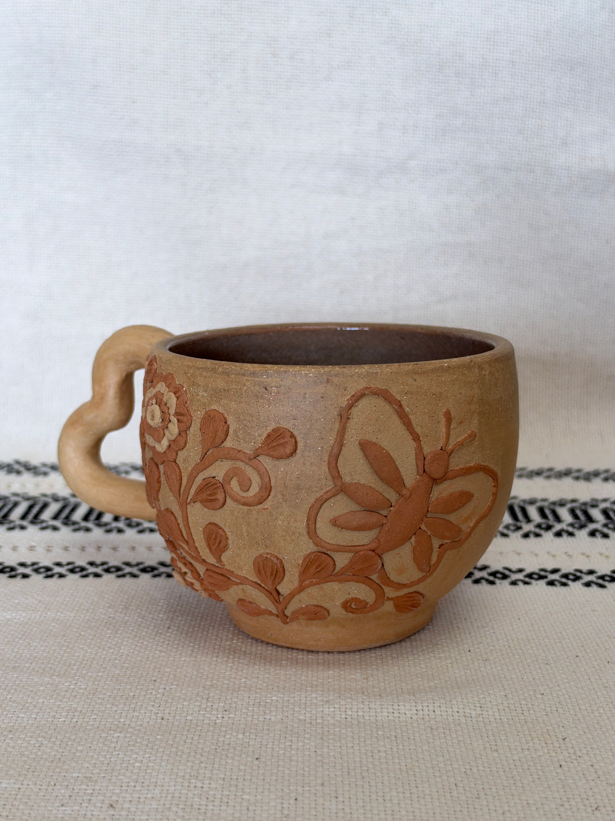 Butterfly Heart Handle Mug