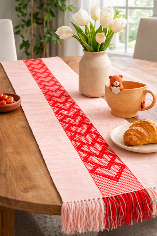 PRE ORDER VALENTINES RED TABLE RUNNER