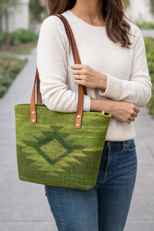 Green Handwoven Bag
