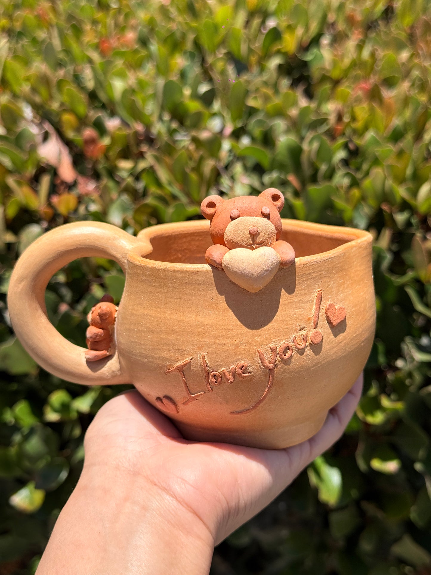 “I love you” Natural Heart Mug