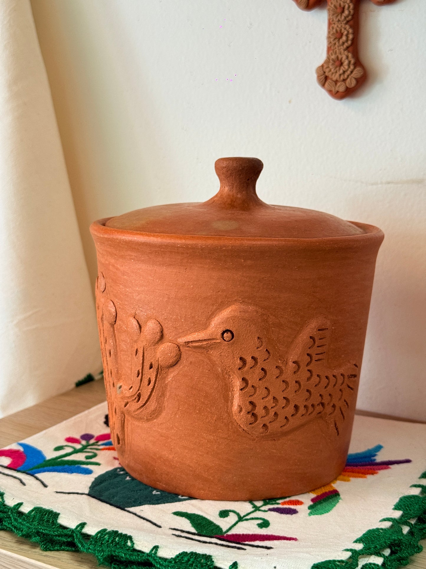 Luna Hummingbird Storage Jar “P”