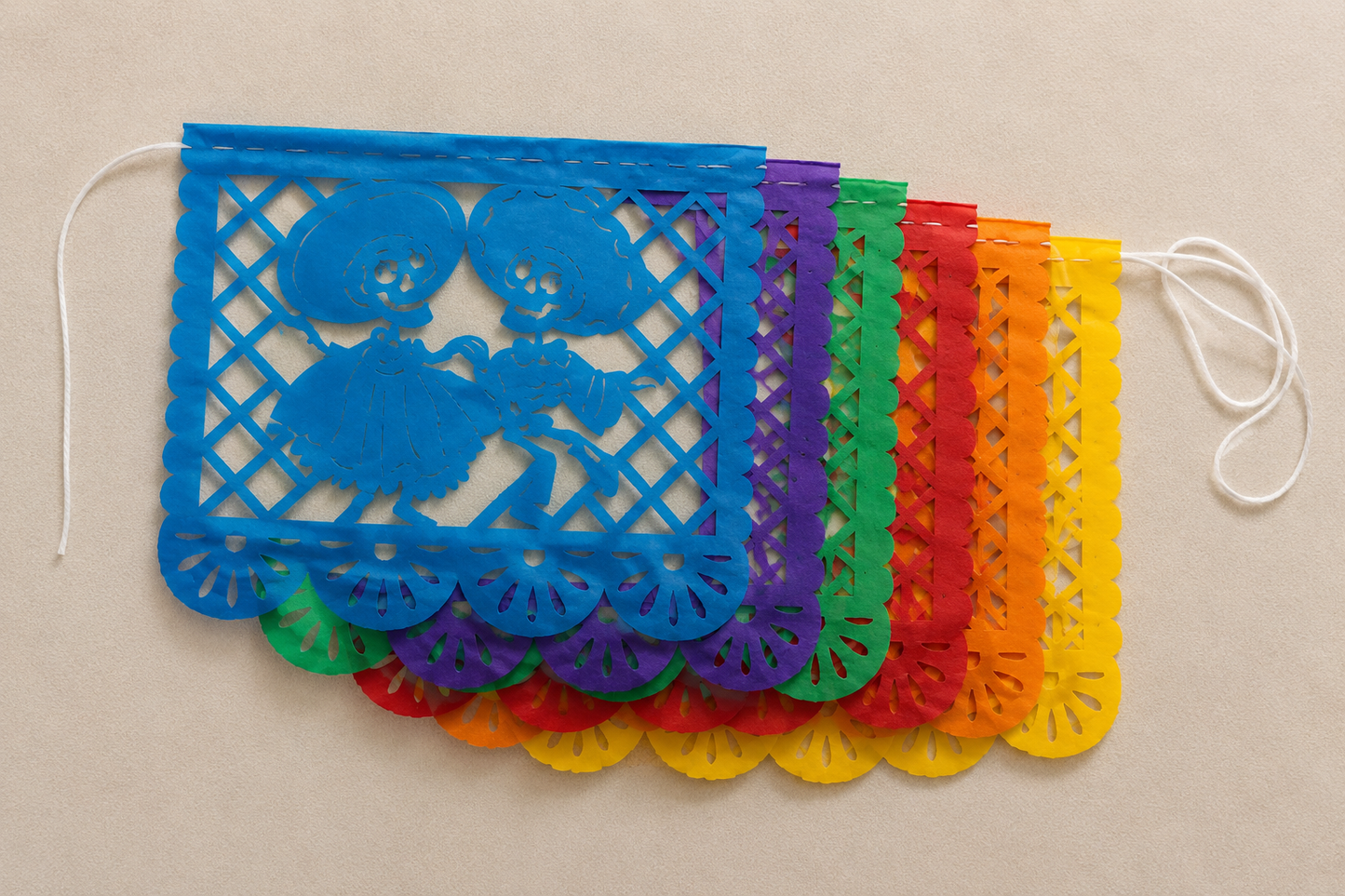 Papel Picado Dia de Muertos Garland