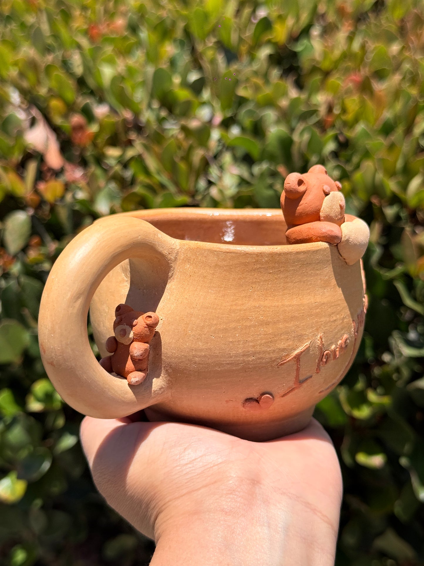 “I love you” Natural Heart Mug