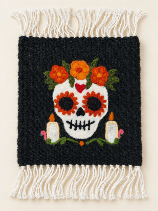 Catrina Wool Coaster