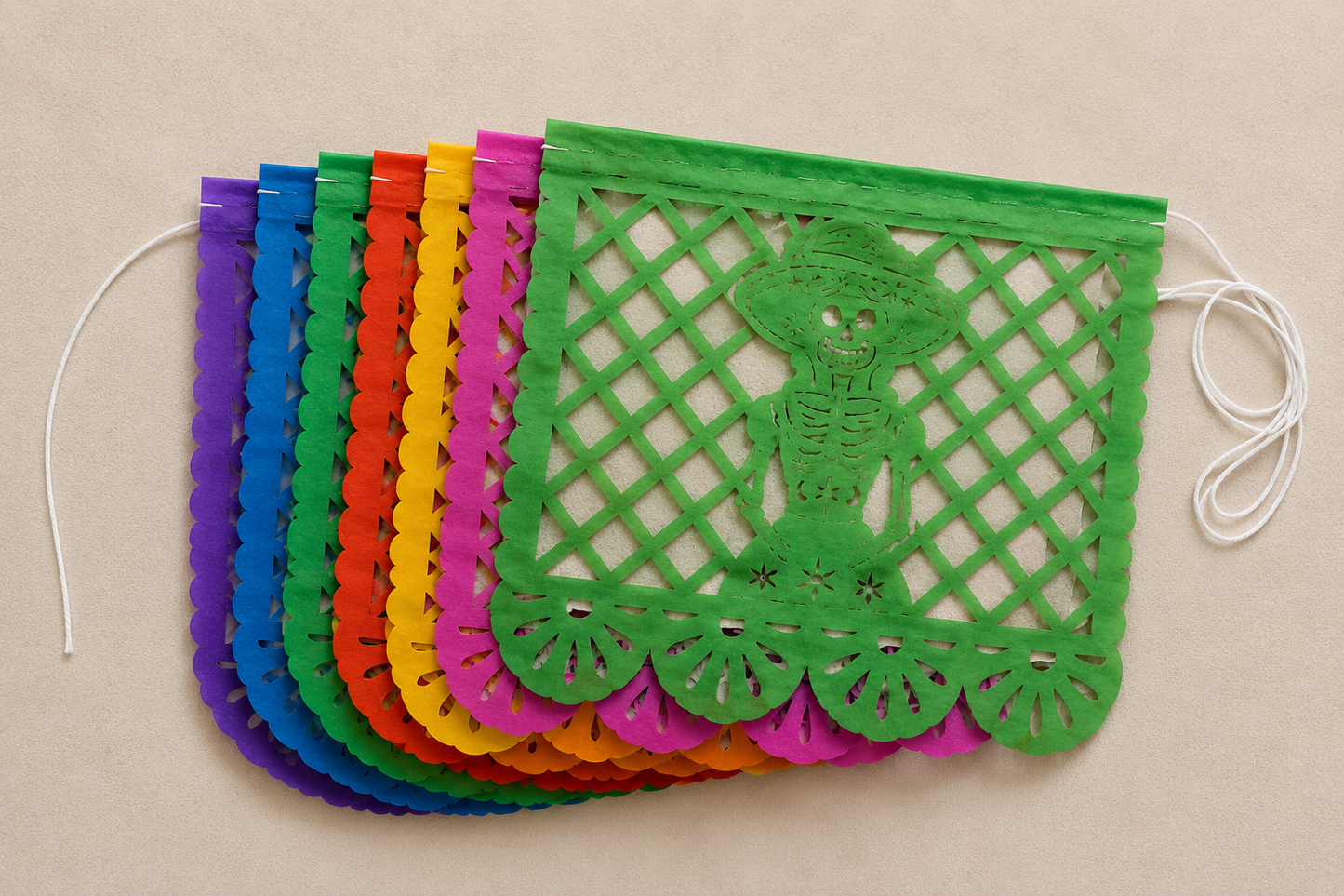 Papel Picado Dia de Muertos Garland