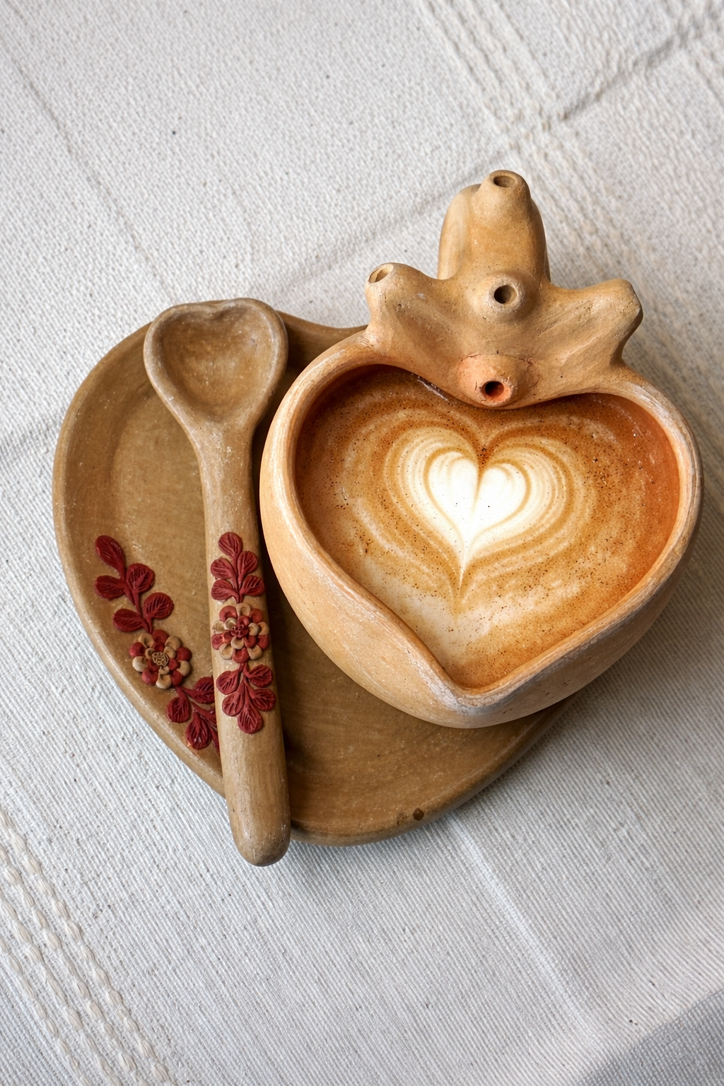 "Letty" Natural Heart Mug