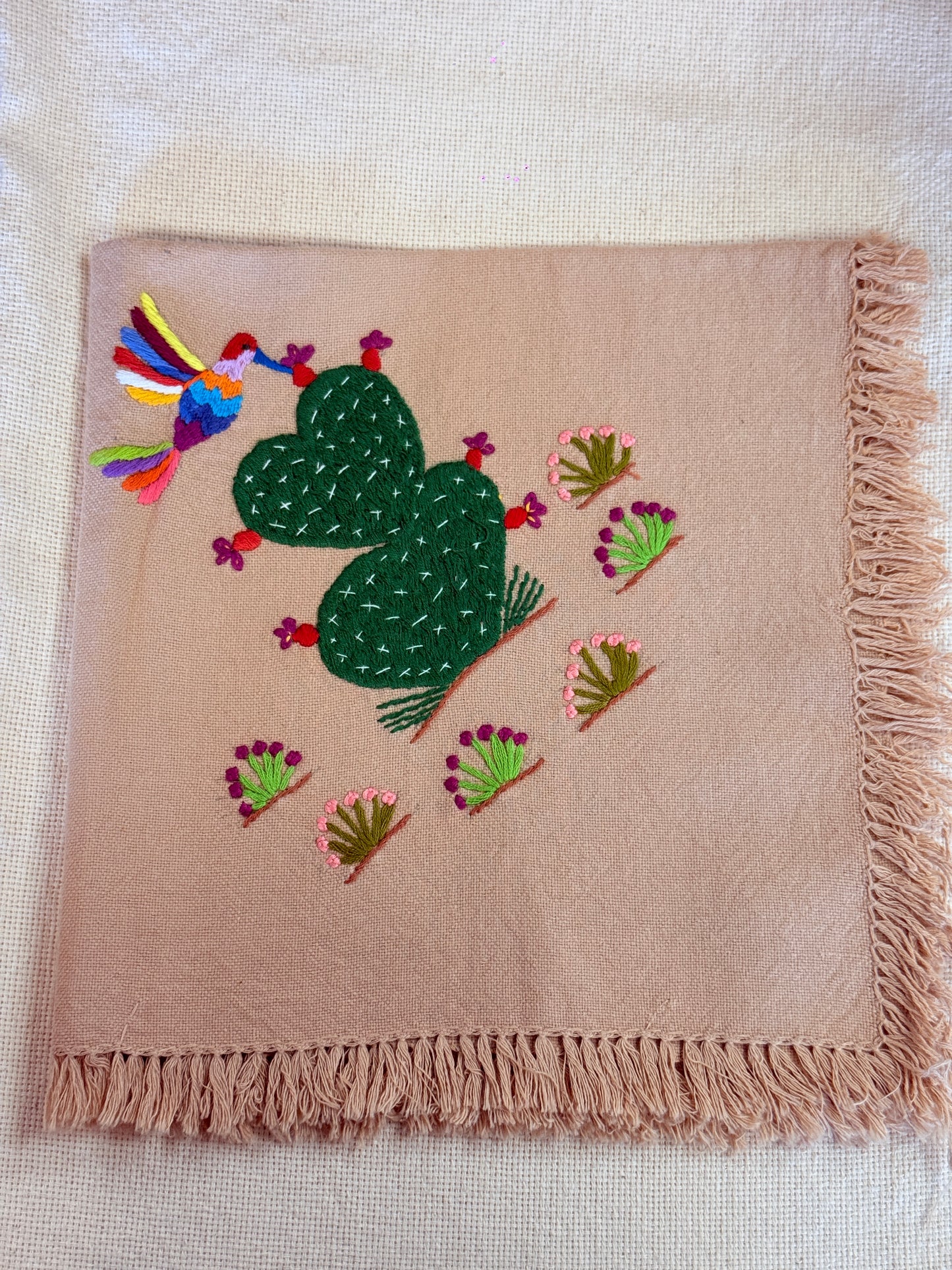 “Cactus” Pink/Purple Flowers Napkin