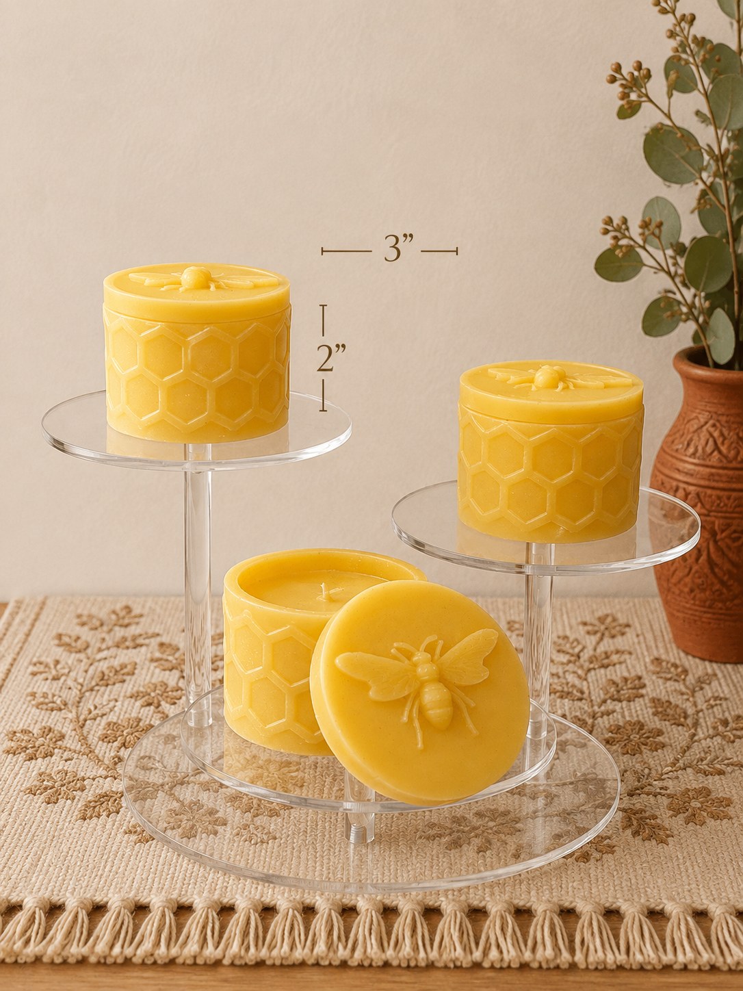 BEE CANDLE WITH LID
