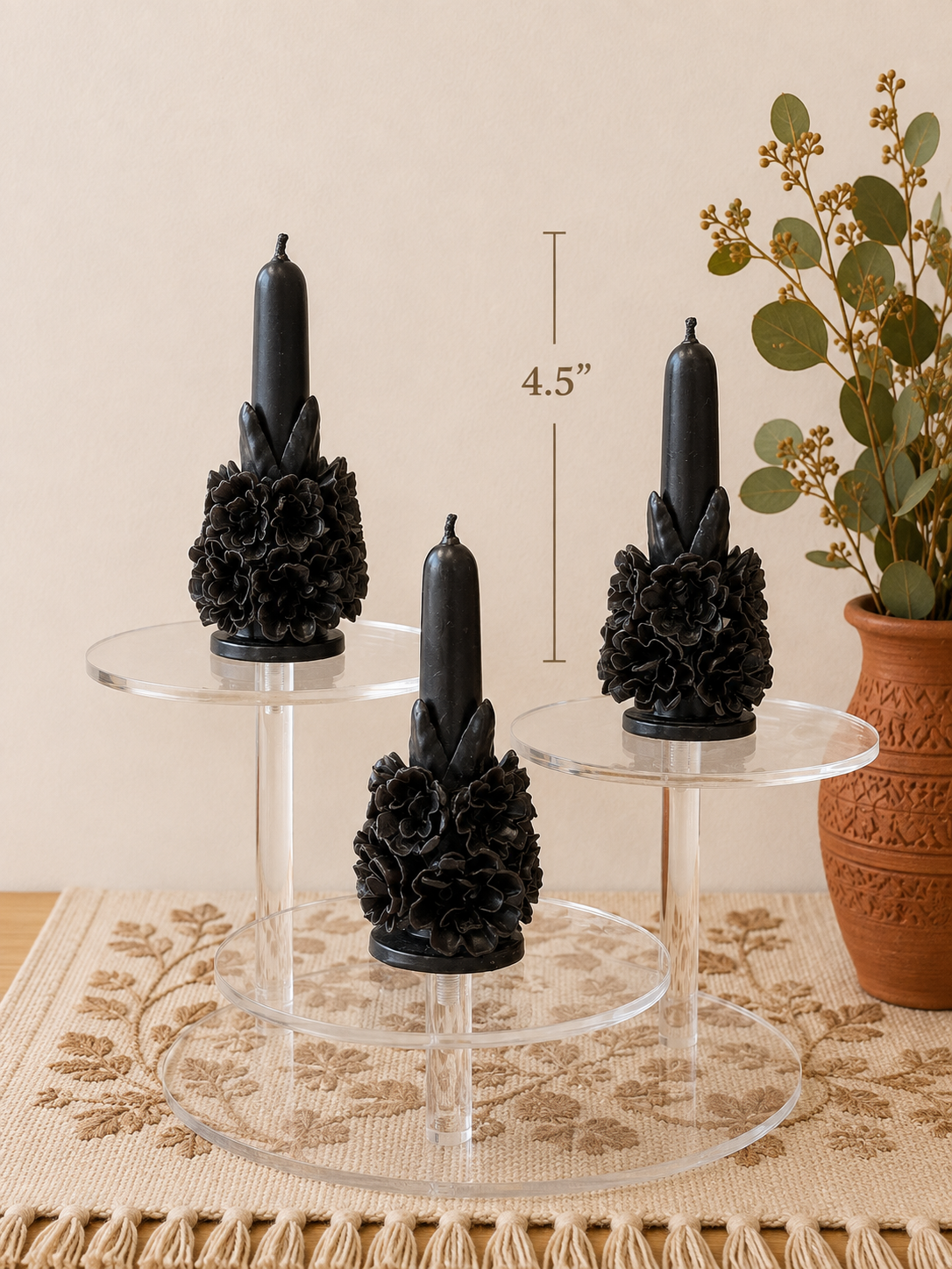 BLACK 4.5" CANDLE