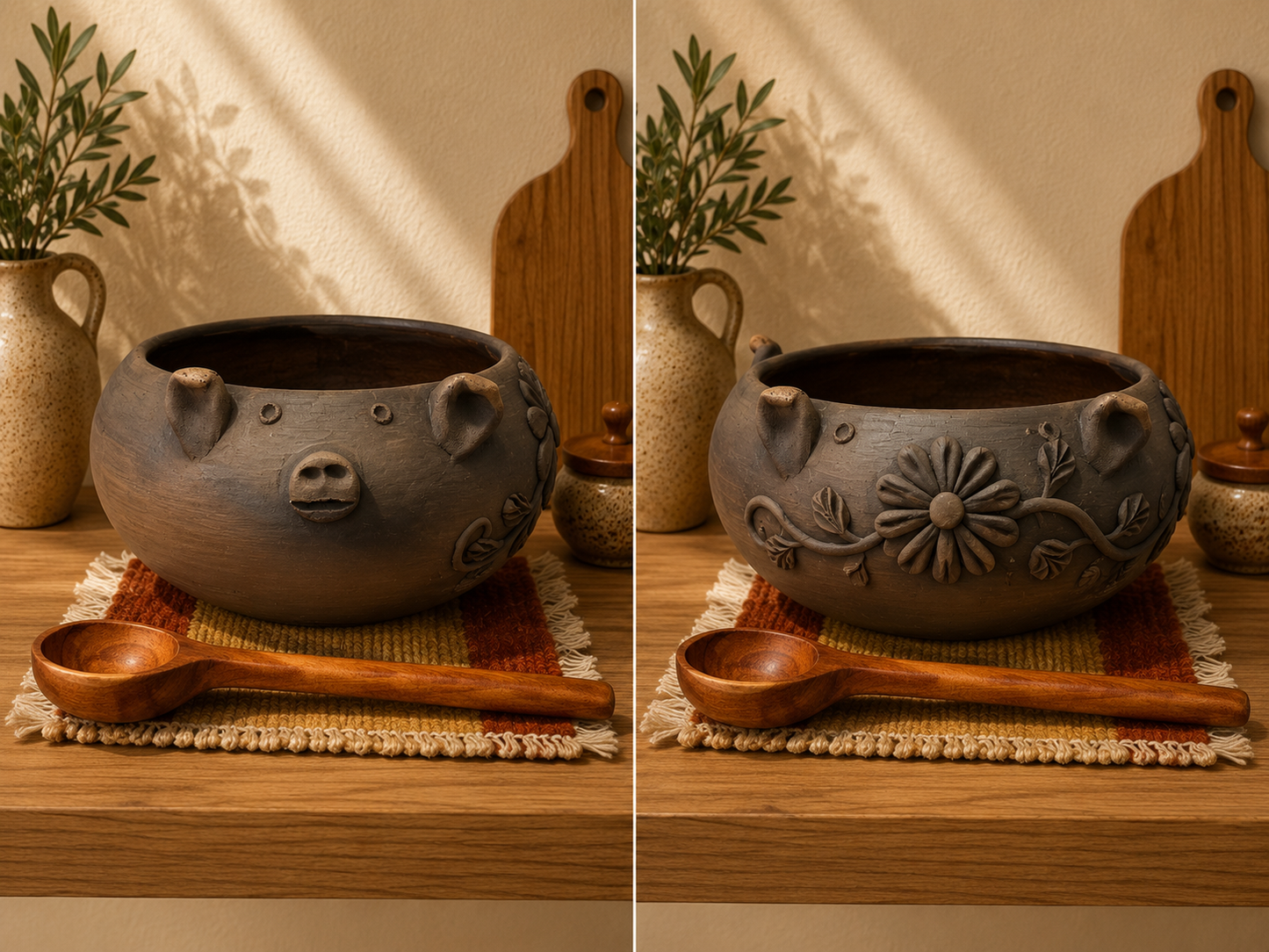 "Laura" Piggy Bowl 8''