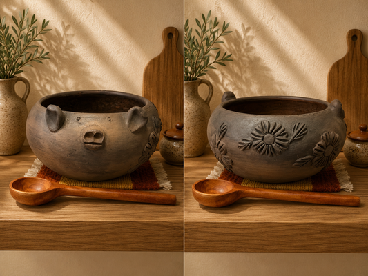"Rosa" Piggy Bowl 8''