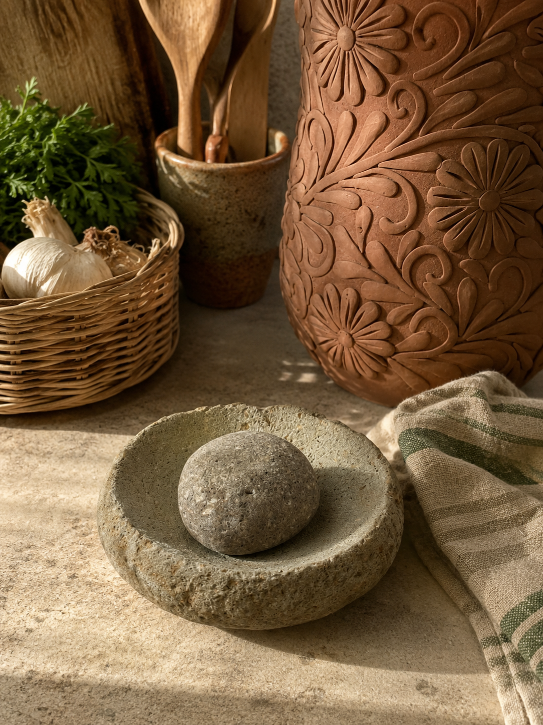 Earthy River Stone 2 pc