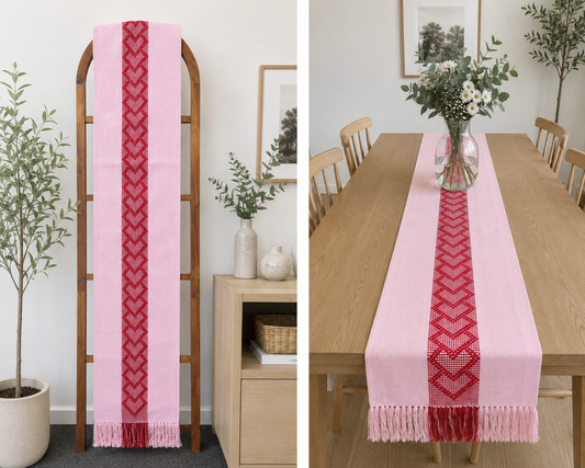 Jalieza Heart Pink Table Runner