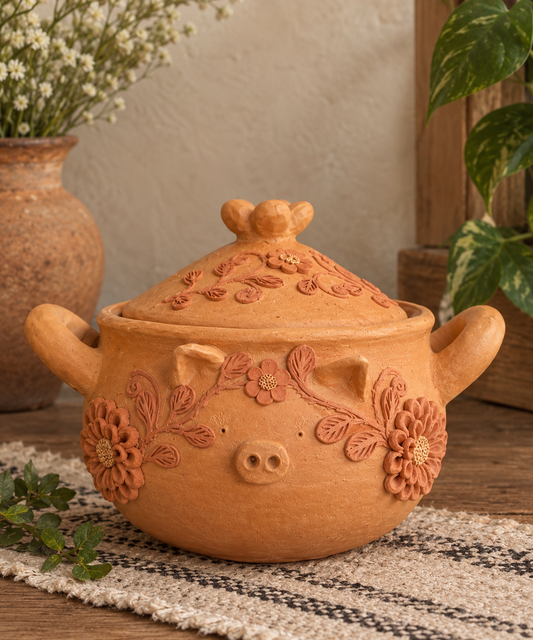 PRE ORDER- Piggy Cazuela Natural
