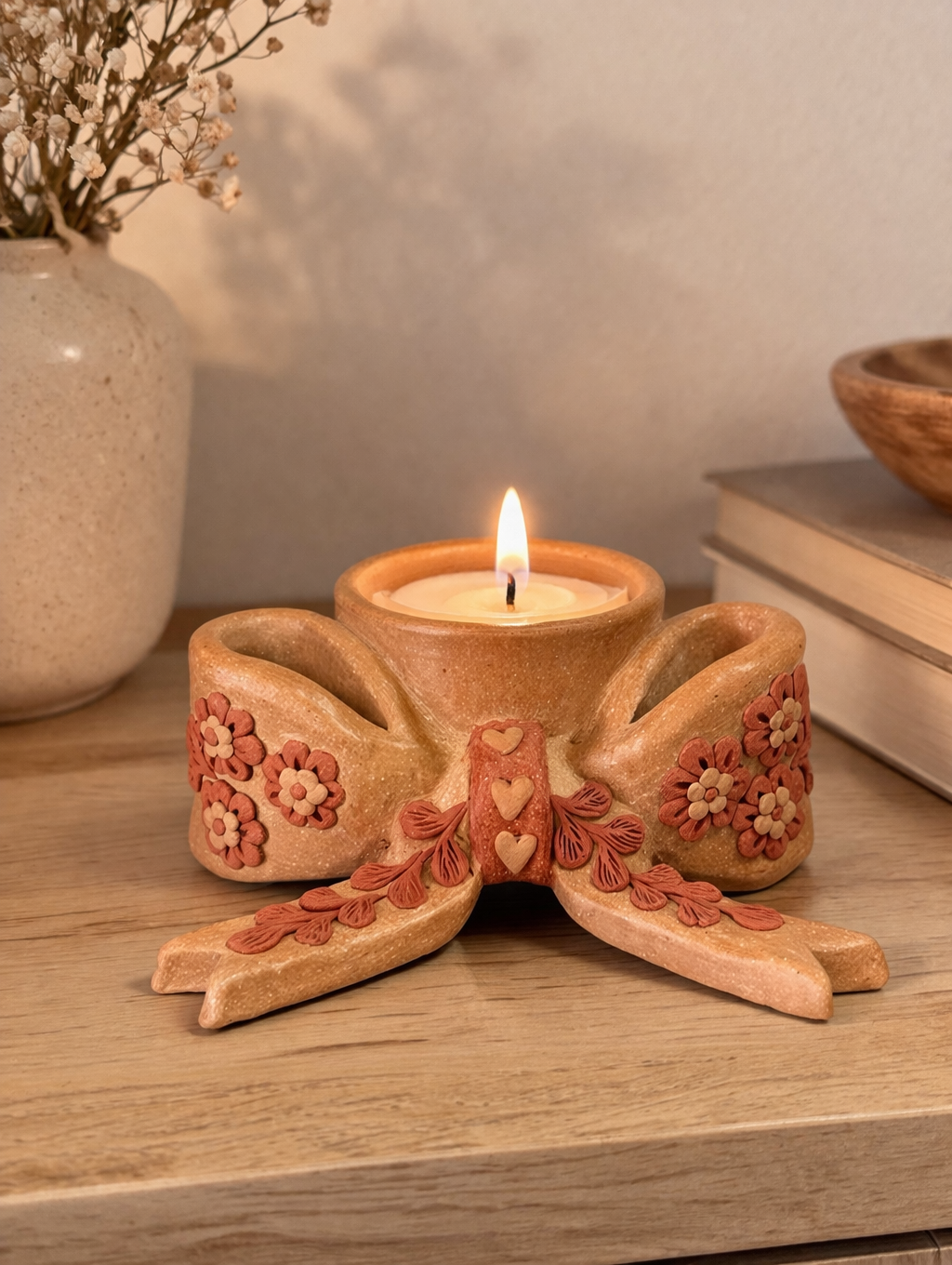 Bow Candleholder/ Candelero de Mono