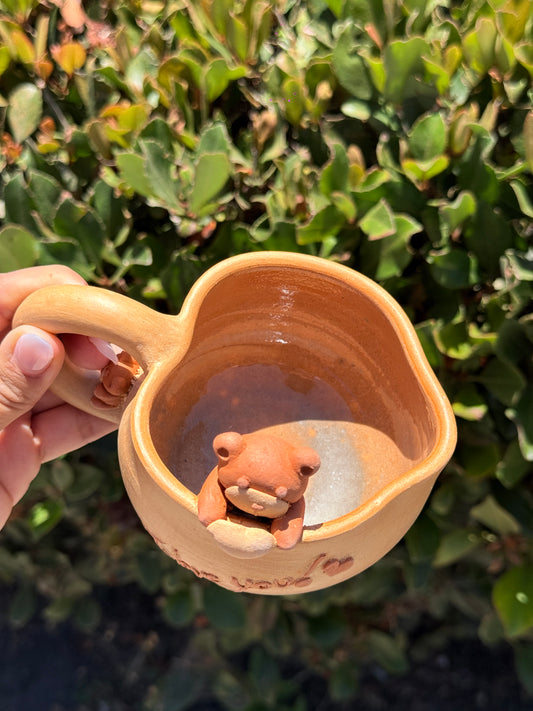 “I love you” Natural Heart Mug