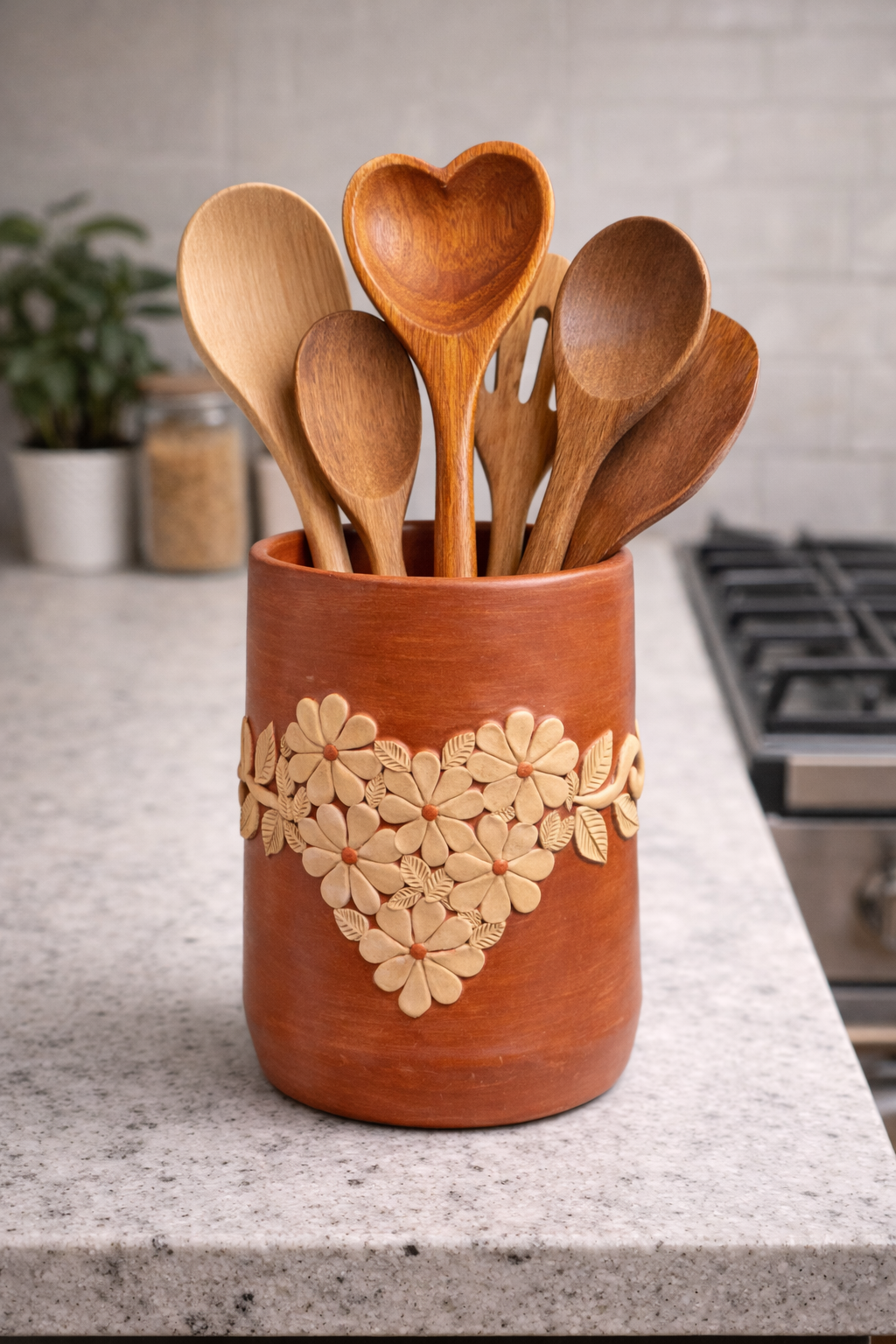 Corazon Bordado Vase