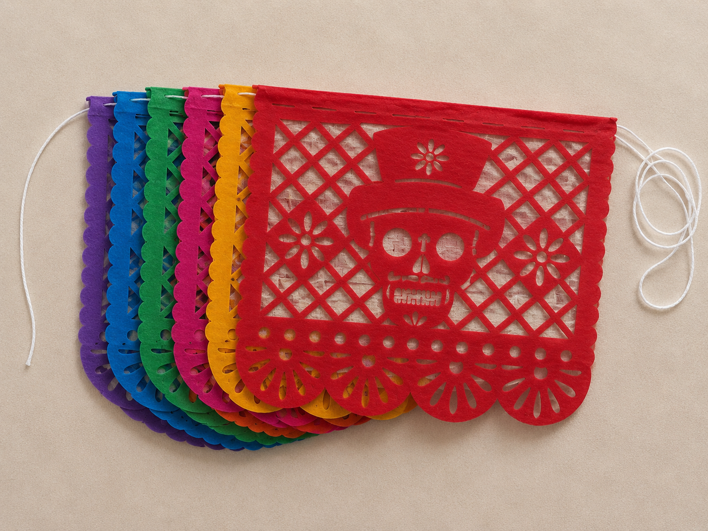 Papel Picado Dia de Muertos Garland