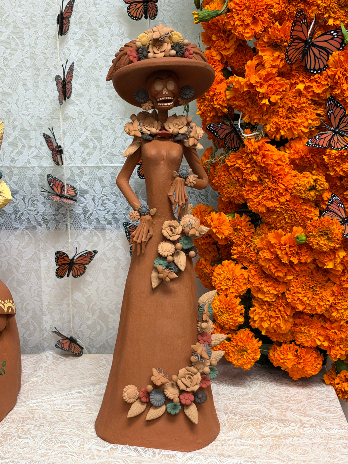 Catrinas con Sombrero Metepec 18”