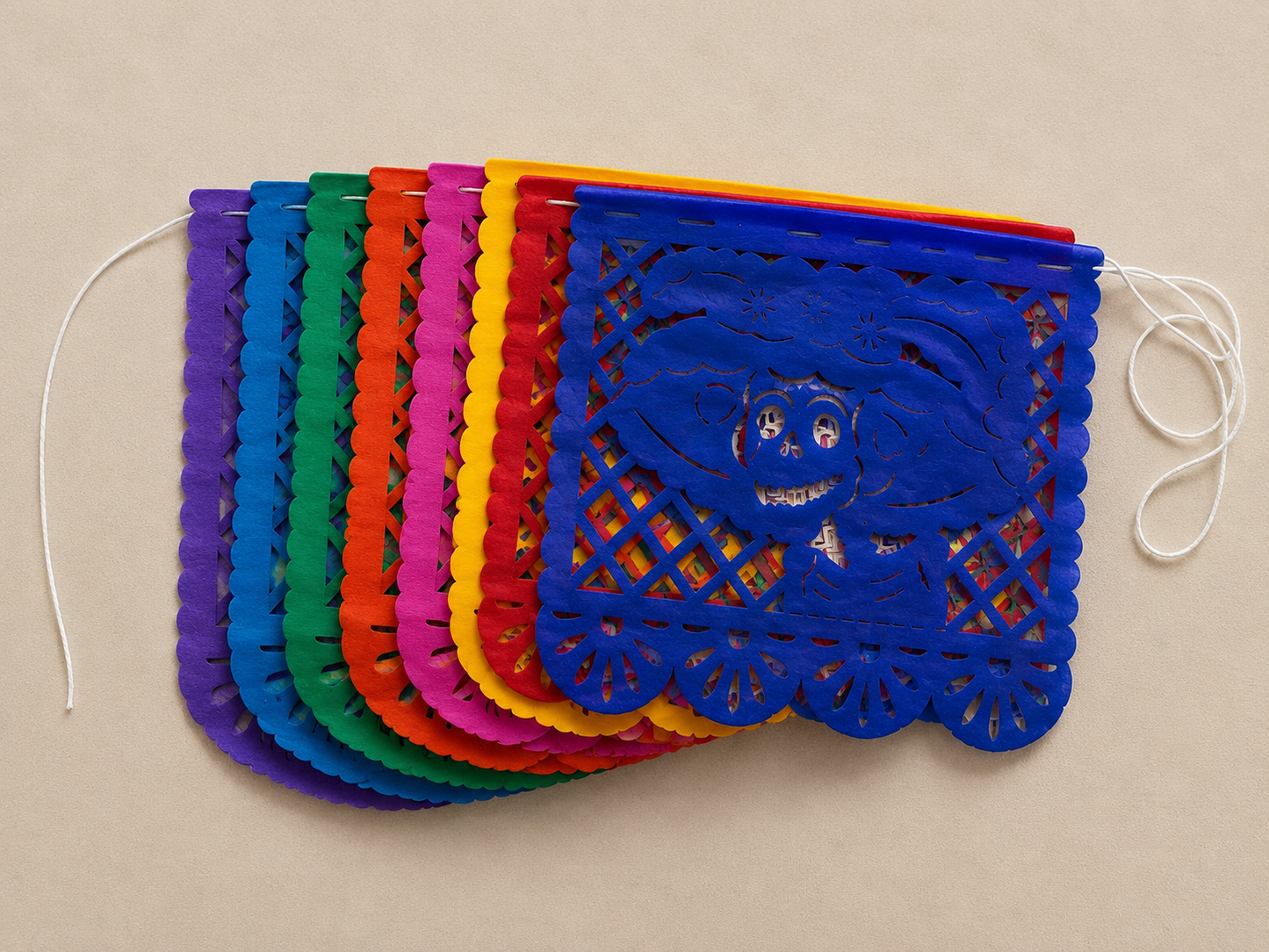 Papel Picado Dia de Muertos Garland
