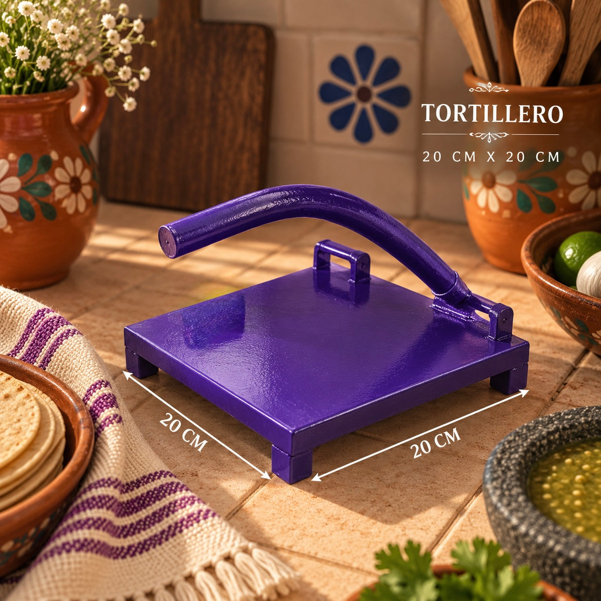 Solid Purple Tortilla Press