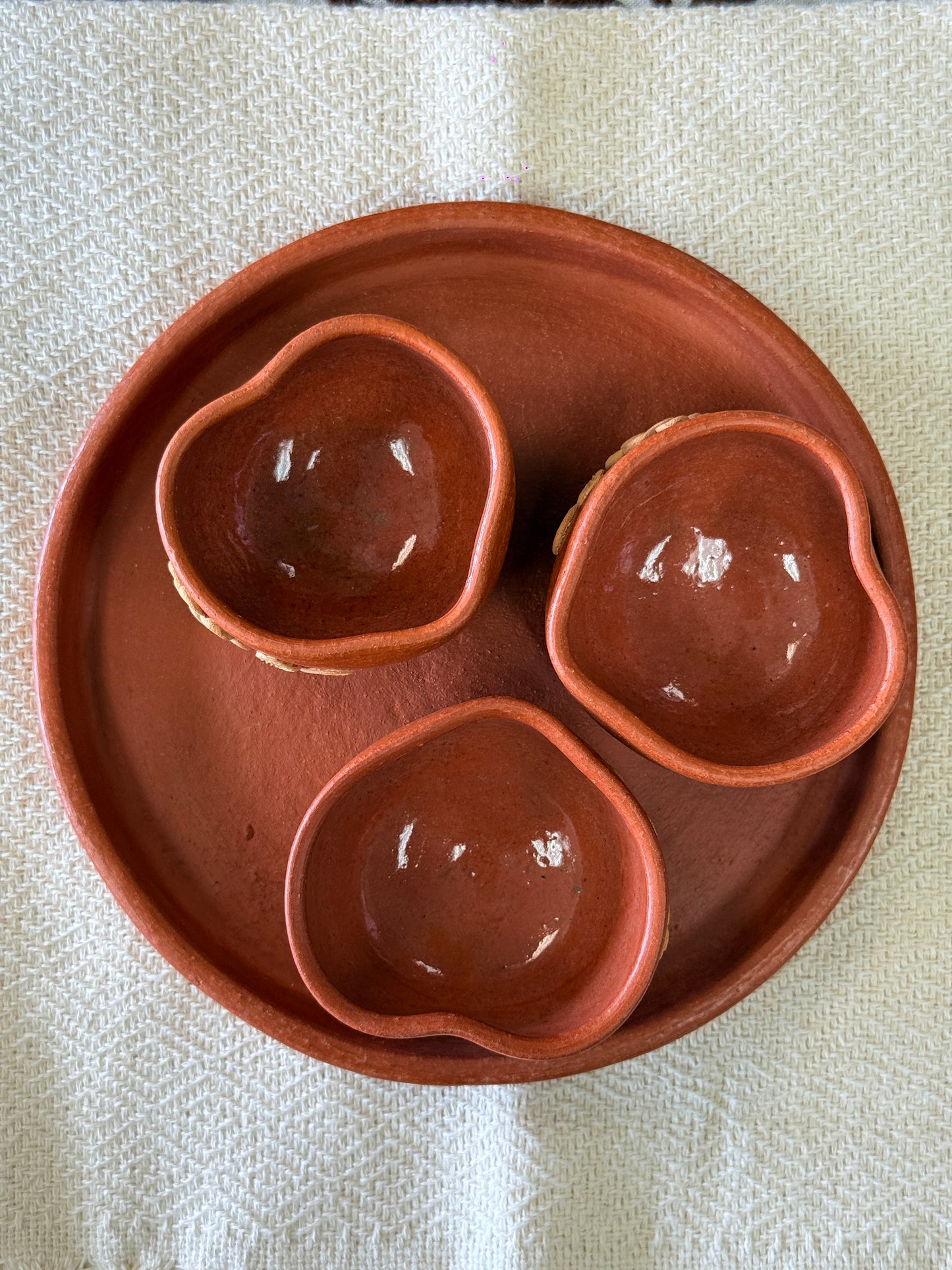Heart Tequilero Set (tequileros+plate)