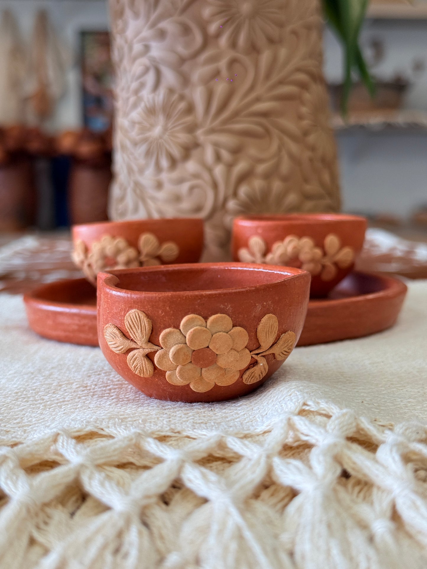 Heart Tequilero Set (tequileros+plate)