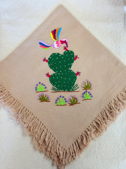 “Cactus” Purple Flowers Napkin