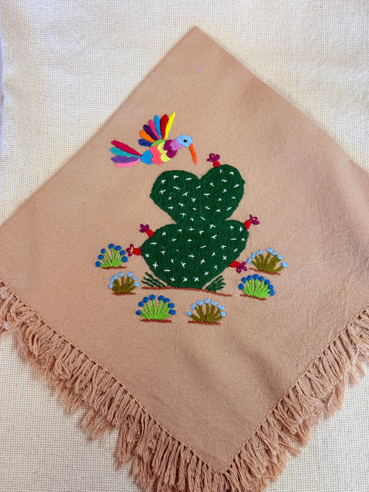 “Cactus” Blue Flowers Napkin