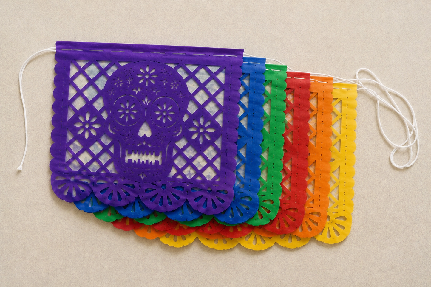Papel Picado Dia de Muertos Garland