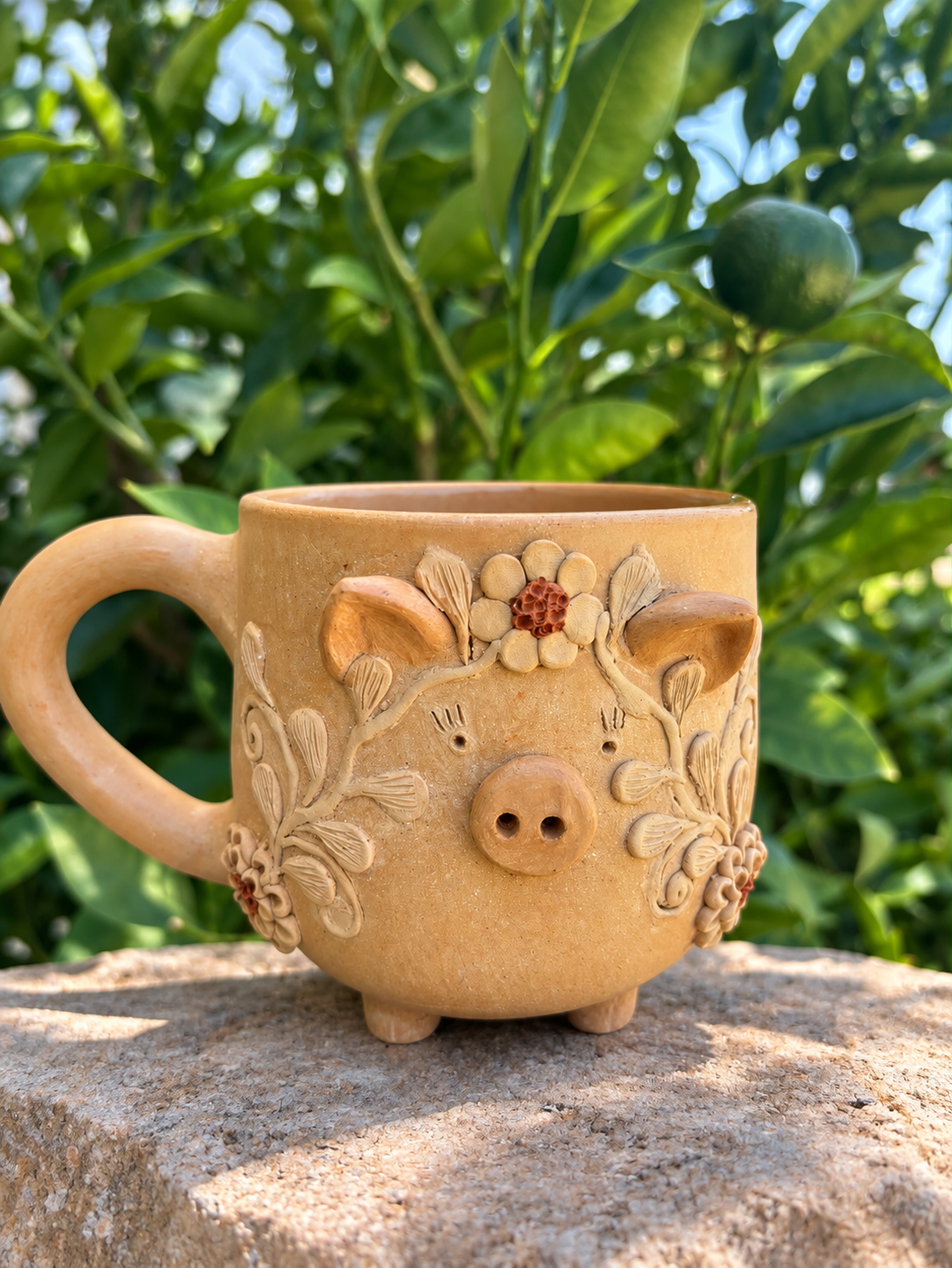 PRE ORDER- Natural Piggy Mug