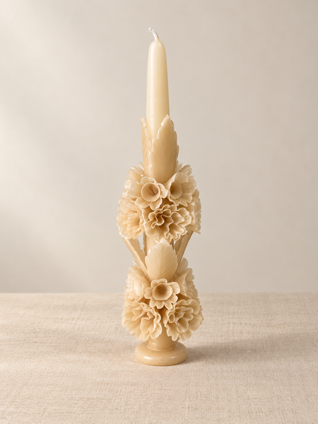 Beige Candle 11.5”
