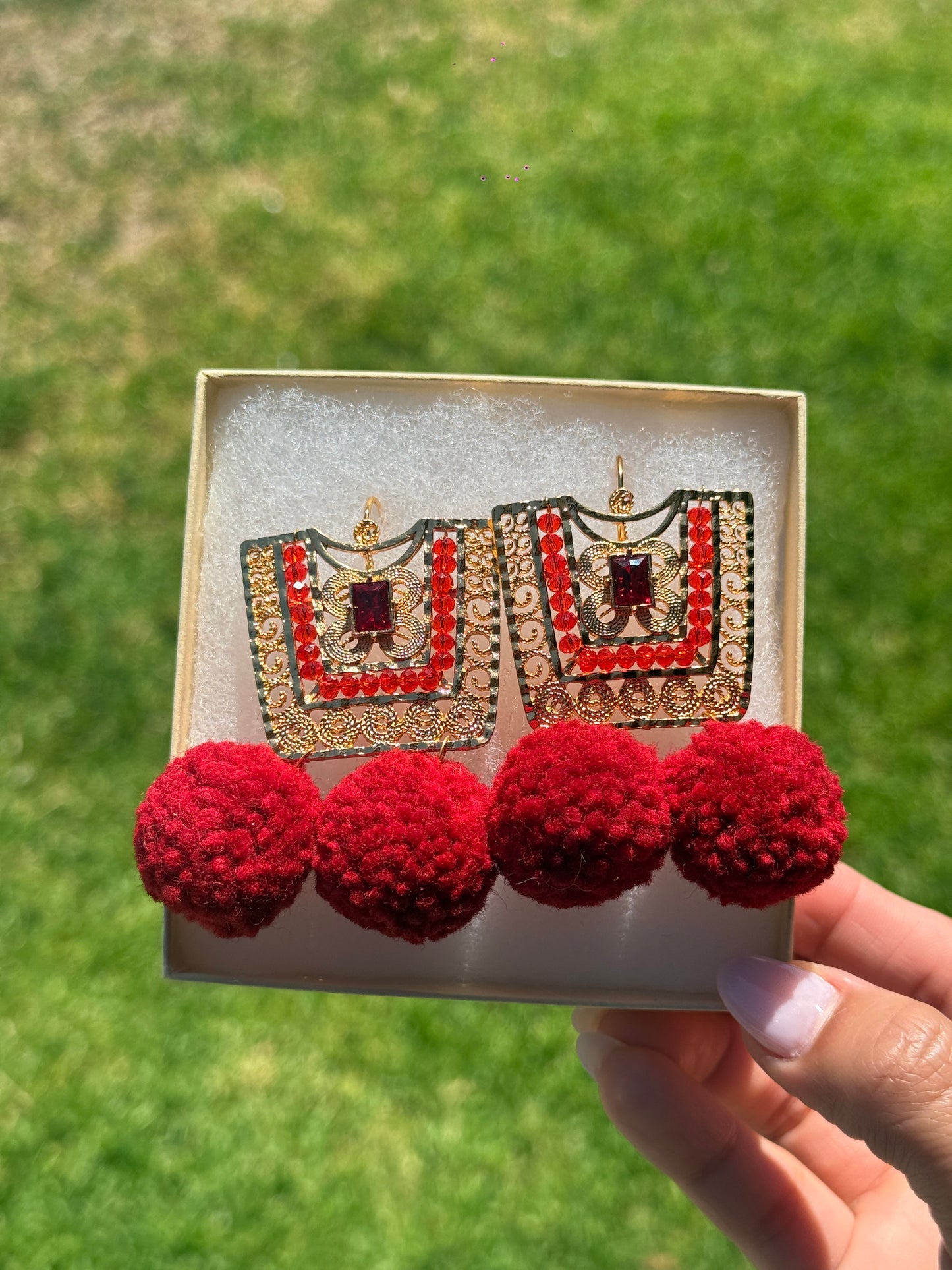 "Ruby" Huipil Earrings