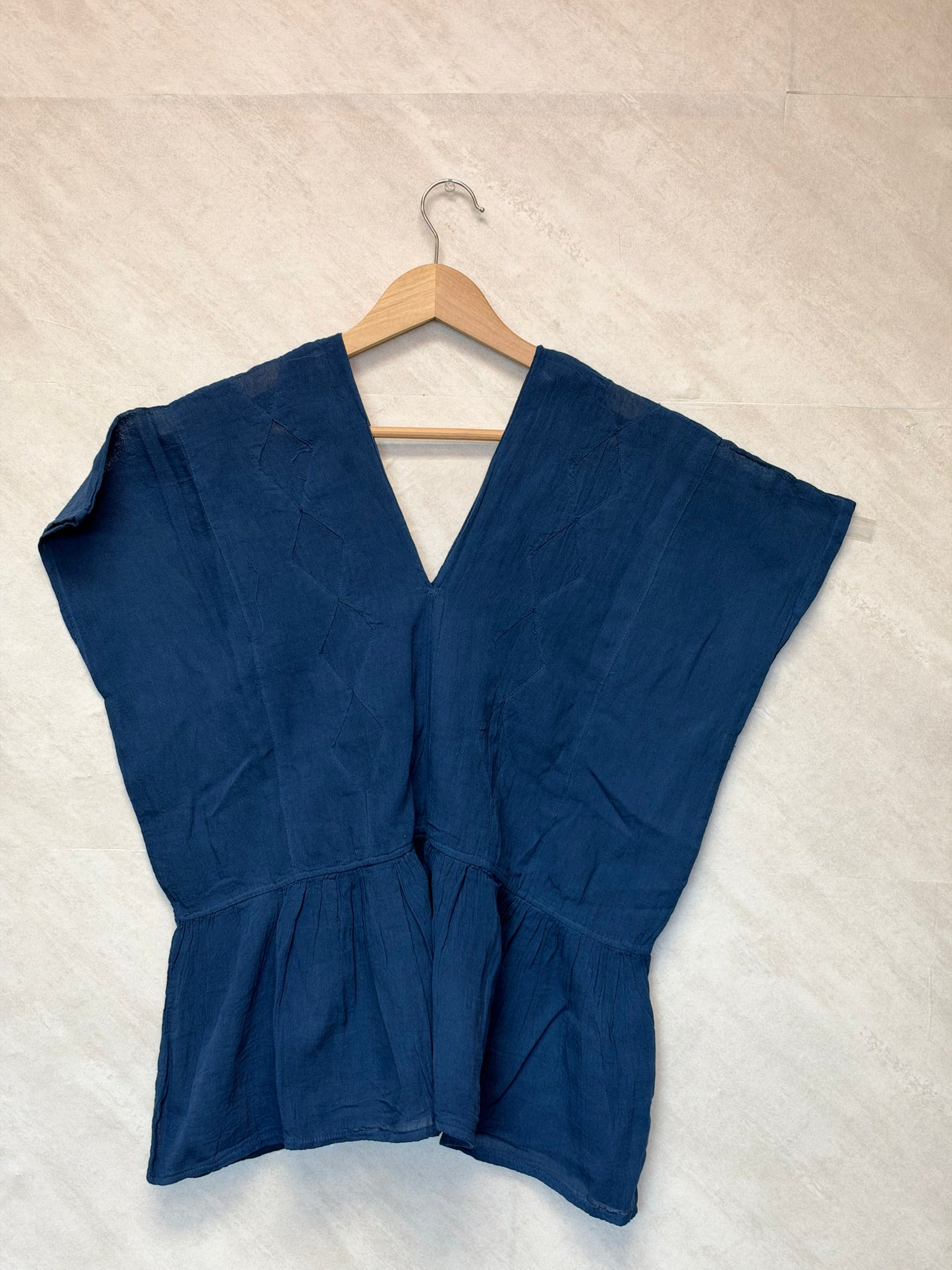 Classic Blue Blouse with Ruffles (medium)