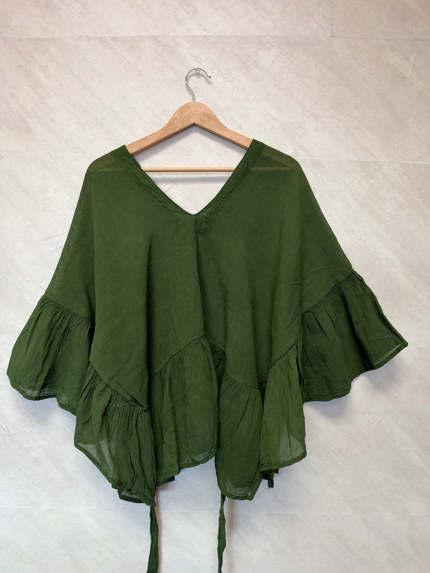 Hunter Green Blouse (One Size)